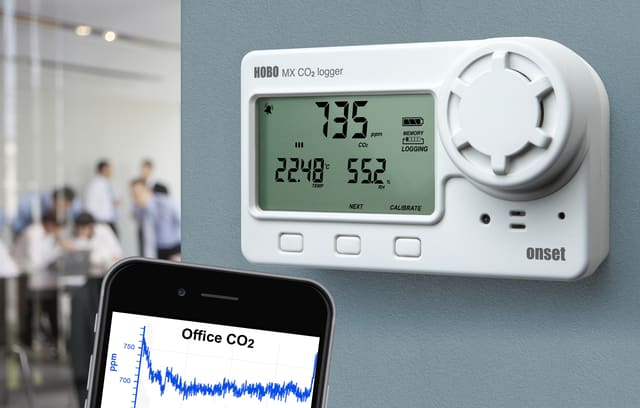 Registrador de Datos HOBO Bluetooth de CO2/Temp/HR